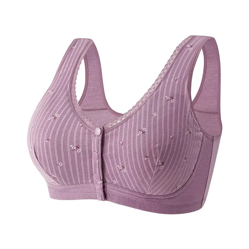 🔥PAY 1 GET 3 BRA🔥Design for Senior Front Closure Cotton Bra