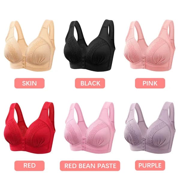 🥰BUY 1 GET 1 FREE🥰-2023 Front Button Breathable Skin-Friendly Cotton Bra