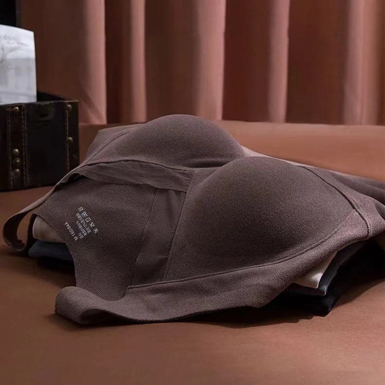 Graphene Velvet Vest All-in-one Breast Pad Free Bra Slim Fit Breast Support Sexy Mesh Heating Warm Vest