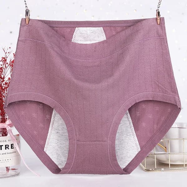 🔥 Buy 5 get 5 free-High waist plus size cotton antibacterial and leak-proof physiological underwear