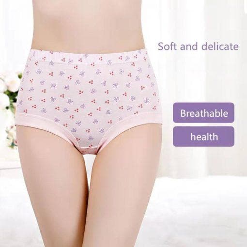 8 PCS Oversize 100 Cotton High Waist Older Plus Comfortable Panties