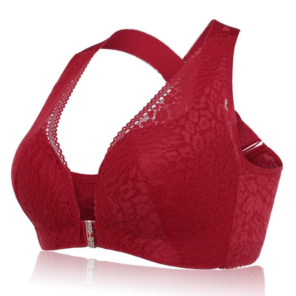 Wireless Front Closure Cross Straps Bras