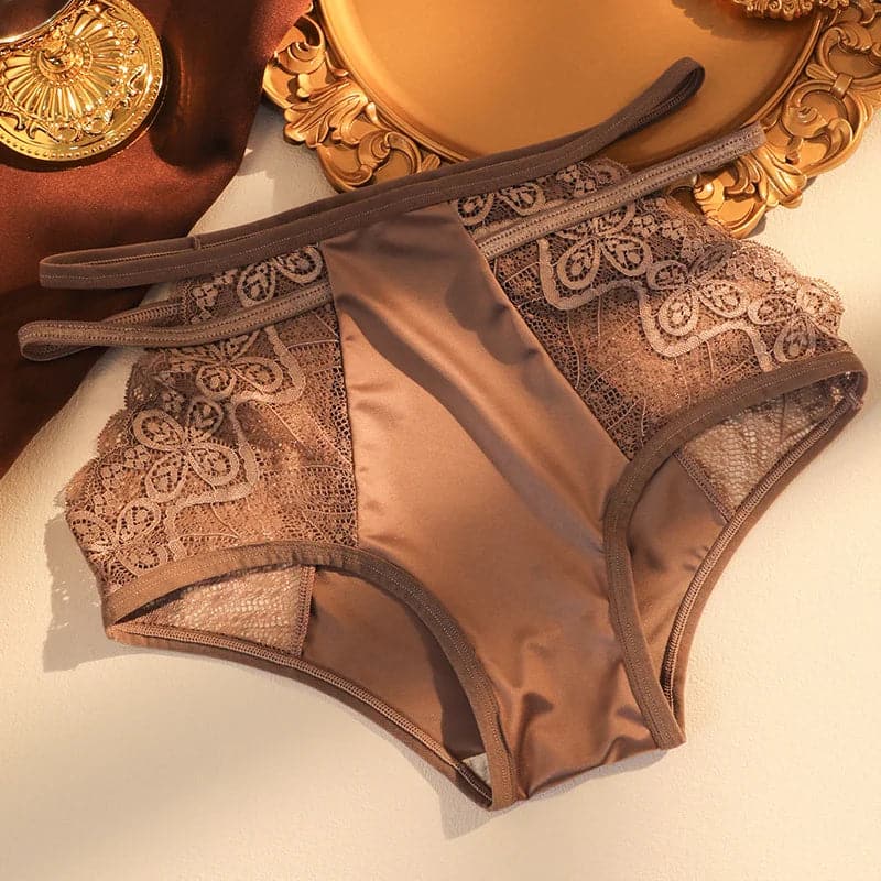 Pay 1 Get 5pcs🌷Sexy Seamless Double Strap Lace Silk Care Panties