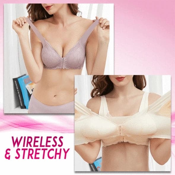 💝Mother's Day⏰Front Closure Invisible Lifting Wireless Bra - Plus Size Bra