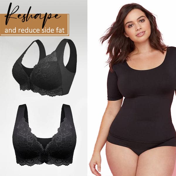 💝Mother's Day⏰Front Closure Invisible Lifting Wireless Bra - Plus Size Bra