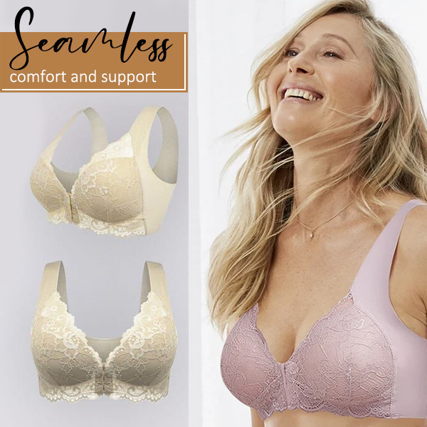 💝Mother's Day⏰Front Closure Invisible Lifting Wireless Bra - Plus Size Bra