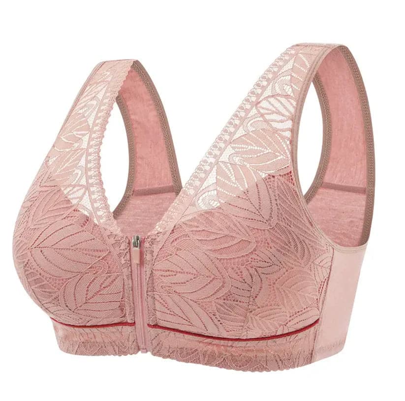 Cotton Bra with Zipper for [1+1 FREE]