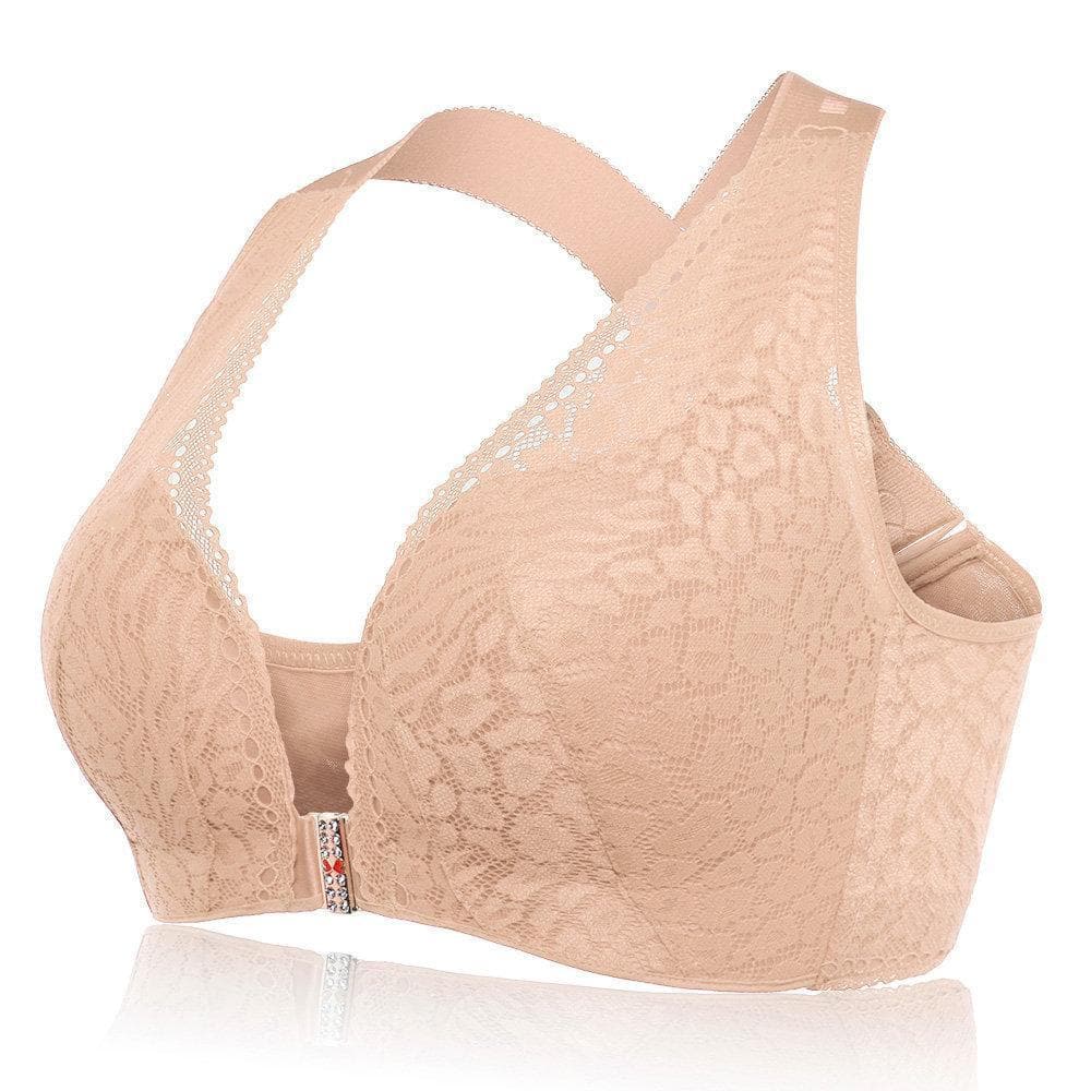 Wireless Front Closure Cross Straps Bras