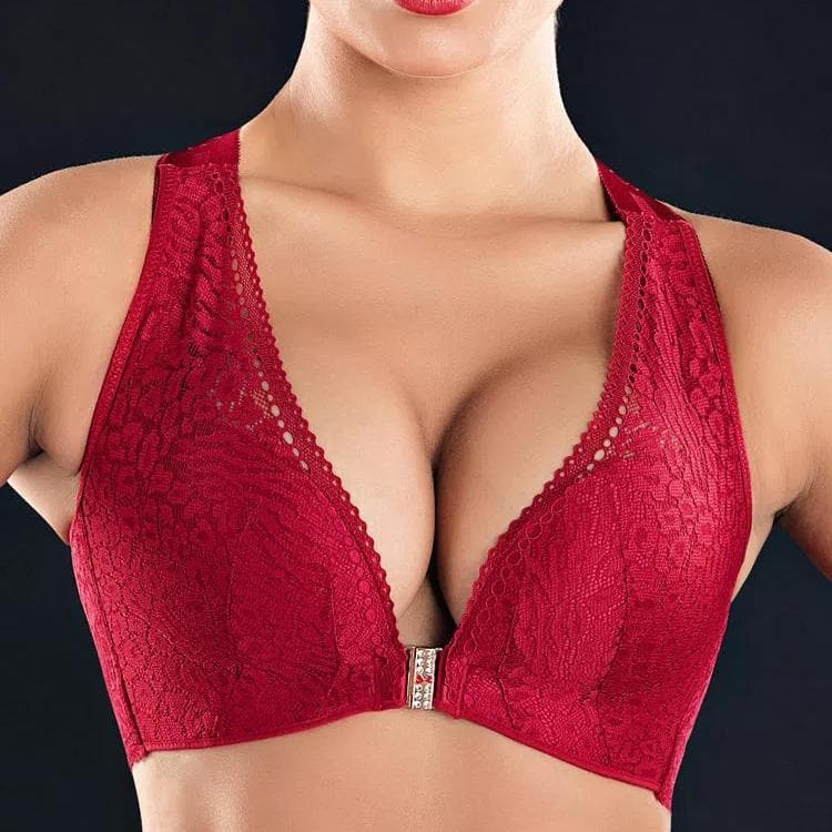 Wireless Front Closure Cross Straps Bras