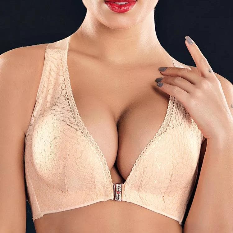 Wireless Front Closure Cross Straps Bras